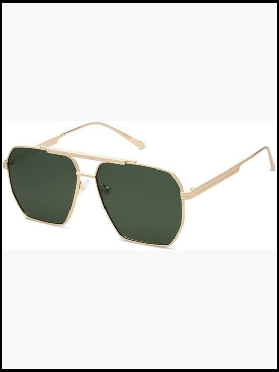 Oversized Square Polarized Sunglasses Metal Frame UV Protection Classic main image 5